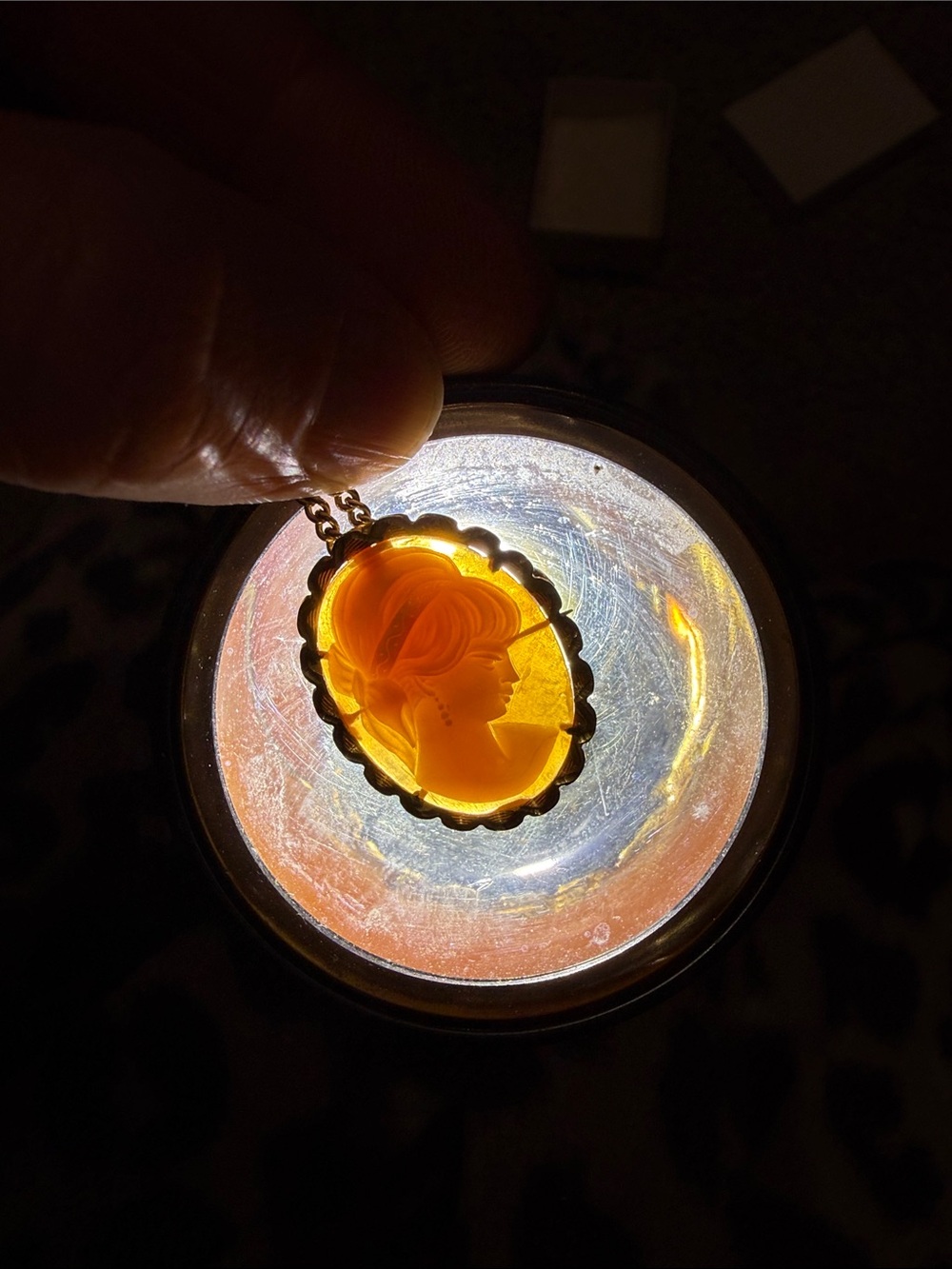 12kt gold filled, Cameo Pendant Necklace - Classic Women's Jewelry